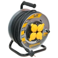 Удлинитель на катушке IEK WKP16-16-04-30-44 30 м Серый