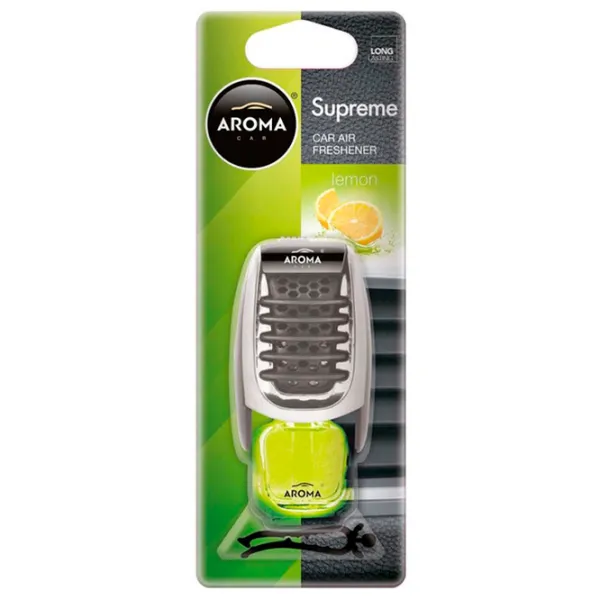 Ароматизатор для авто Aroma Car Supreme Лимон/ 8 мл/ на решетке вентиляции photo 1 Ароматизатор для авто Aroma Car Supreme Лимон/ 8 мл/ на решетке вентиляции photo 1