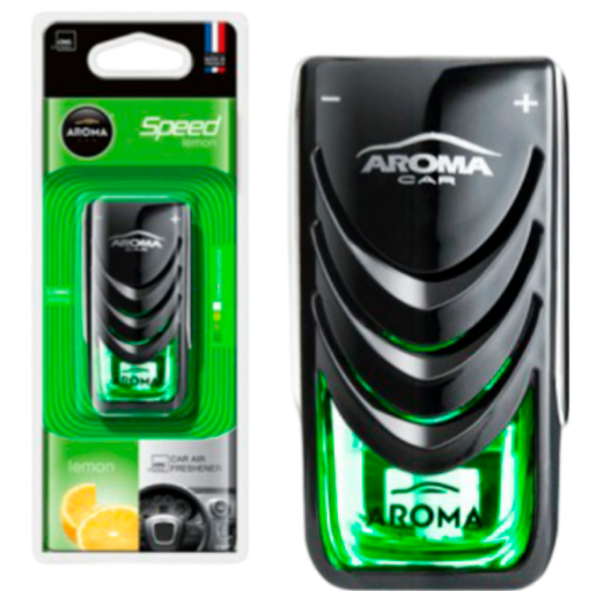 Ароматизатор для авто Aroma Car Speed Лимон/ 8 мл/ на решетке вентиляции photo 1 Ароматизатор для авто Aroma Car Speed Лимон/ 8 мл/ на решетке вентиляции photo 1