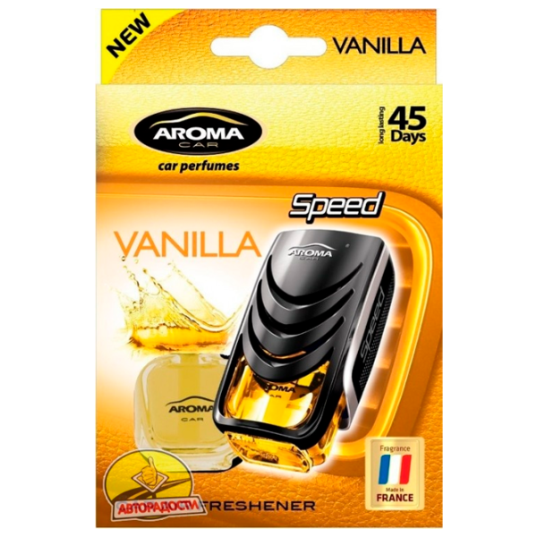 Aromatizator auto Aroma Car Speed Vanilla/ 8 ml/ pe grila de ventilare photo 1 Aromatizator auto Aroma Car Speed Vanilla/ 8 ml/ pe grila de ventilare photo 1