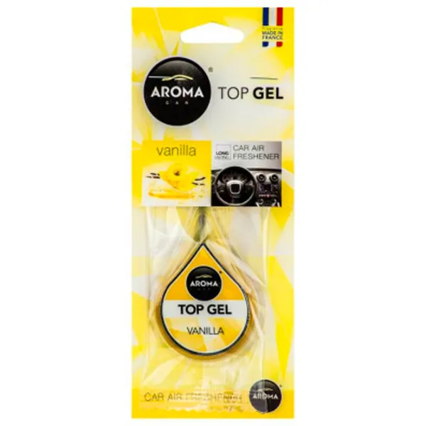 Aromatizator auto Aroma Car Top Gel Vanilla/ pe grila de ventilare, pe oglindă photo 1