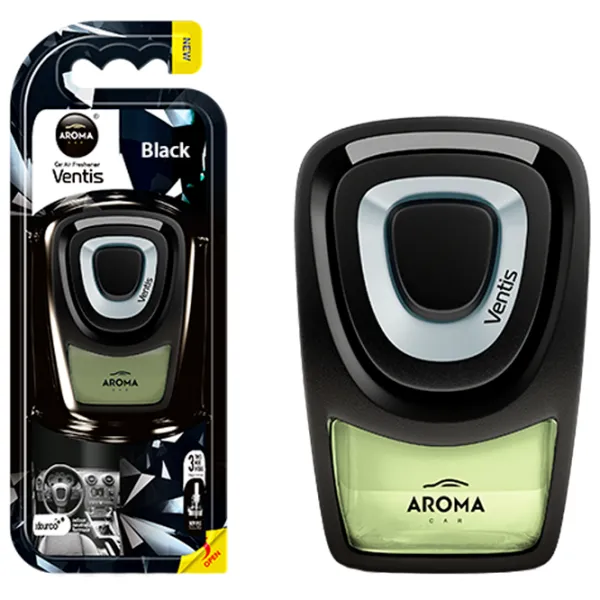 Aromatizator auto Aroma Car Ventis Black/ 8 ml/ pe grila de ventilare photo 1