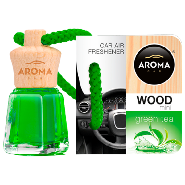 Ароматизатор для авто Aroma Car Wood mini Зеленый чай/ 4 мл/ на зеркале photo 1 Ароматизатор для авто Aroma Car Wood mini Зеленый чай/ 4 мл/ на зеркале photo 1