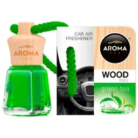 Aromatizator auto Aroma Car Wood mini Green tea/ 4 ml/ pe oglindă