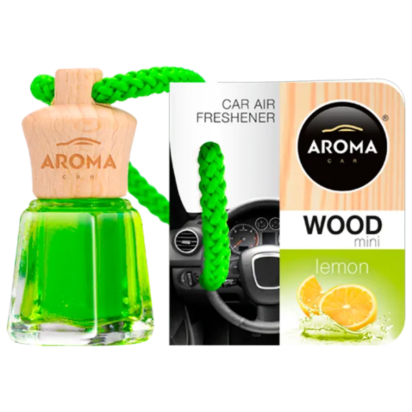 Ароматизатор для авто Aroma Car Wood mini Лимон/ 4 мл/ на зеркале photo 1 Ароматизатор для авто Aroma Car Wood mini Лимон/ 4 мл/ на зеркале photo 1
