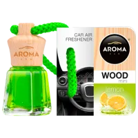 Ароматизатор для авто Aroma Car Wood mini Лимон/ 4 мл/ на зеркале