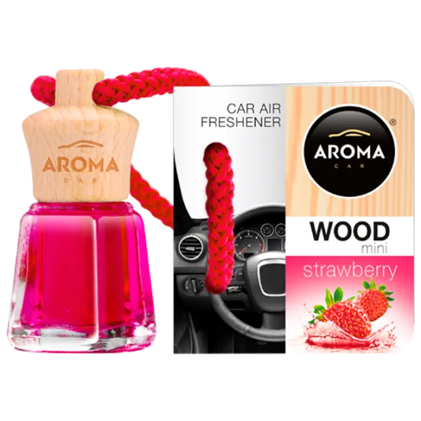 Aromatizator auto Aroma Car Wood mini Strawberry/ 4 ml/ pe oglindă photo 1 Aromatizator auto Aroma Car Wood mini Strawberry/ 4 ml/ pe oglindă photo 1