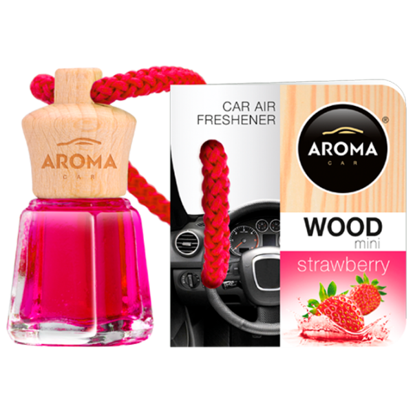 Aromatizator auto Aroma Car Wood mini Strawberry/ 4 ml/ pe oglindă photo 1 Aromatizator auto Aroma Car Wood mini Strawberry/ 4 ml/ pe oglindă photo 1