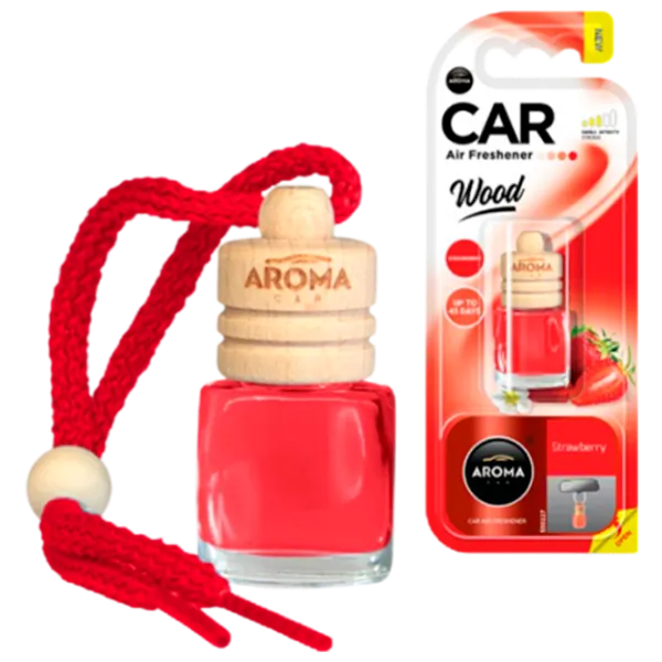 Aromatizator auto Aroma Car Wood Strawberry/ 6 ml/ pe oglindă photo 1 Aromatizator auto Aroma Car Wood Strawberry/ 6 ml/ pe oglindă photo 1