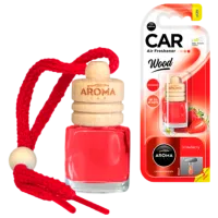Ароматизатор для авто Aroma Car Wood Клубника/ 6 мл/ на зеркале