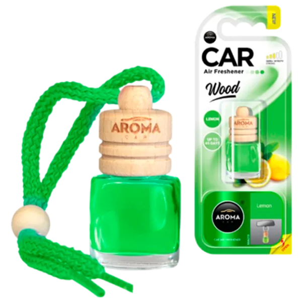 Ароматизатор для авто Aroma Car Wood Лимон/ 6 мл/ на зеркале photo 1