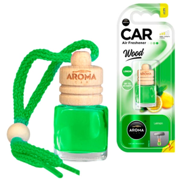 Ароматизатор для авто Aroma Car Wood Лимон/ 6 мл/ на зеркале photo 1