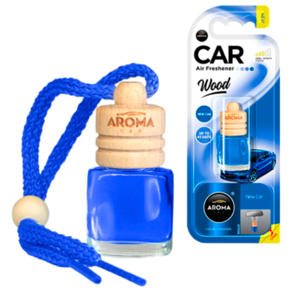 Aromatizator auto Aroma Car Wood New Car/ 6 ml/ pe oglindă photo 1 Aromatizator auto Aroma Car Wood New Car/ 6 ml/ pe oglindă photo 1