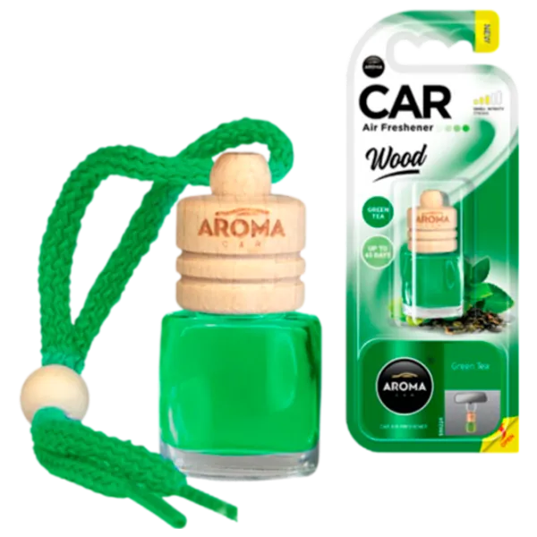 Ароматизатор для авто Aroma Car Wood Зеленый чай/ 6 мл/ на зеркале photo 1