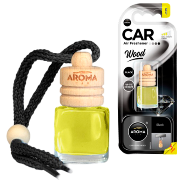 Ароматизатор для авто Aroma Car Wood Black/ 6 мл/ на зеркале photo 1 Ароматизатор для авто Aroma Car Wood Black/ 6 мл/ на зеркале photo 1