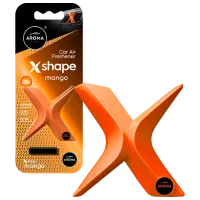 Aromatizator auto Aroma Car X-Shape Mango/ pe grila de ventilare