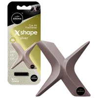 Ароматизатор для авто Aroma Car X-Shape Silver/ на решетке вентиляции