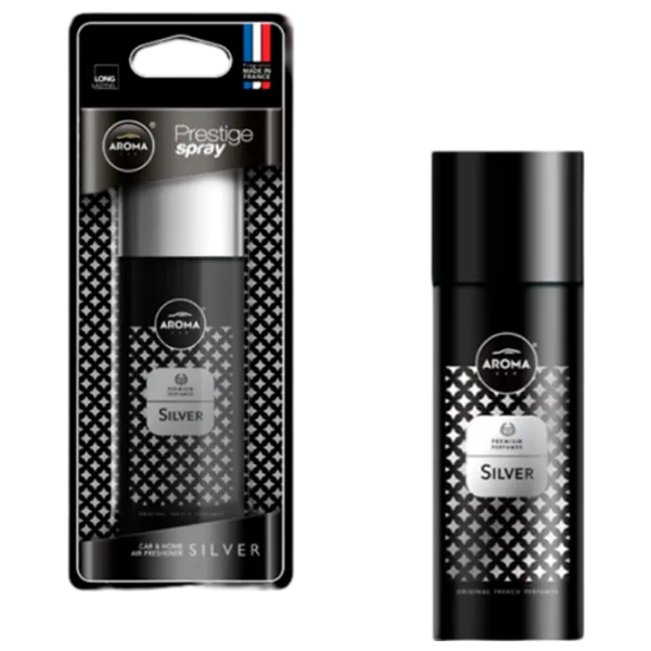 Ароматизатор для авто Aroma Car Prestige Spray Silver/ 50 мл/ спрей photo 1 Ароматизатор для авто Aroma Car Prestige Spray Silver/ 50 мл/ спрей photo 1