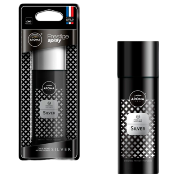 Ароматизатор для авто Aroma Car Prestige Spray Silver/ 50 мл/ спрей photo 1 Ароматизатор для авто Aroma Car Prestige Spray Silver/ 50 мл/ спрей photo 1
