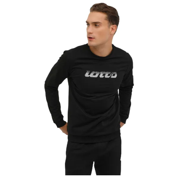 Hanorac pentru bărbați Lotto 2W M-MANCIO SWEATSHIRT 2PR Drept/ Black photo 1 Hanorac pentru bărbați Lotto 2W M-MANCIO SWEATSHIRT 2PR Drept/ Black photo 1