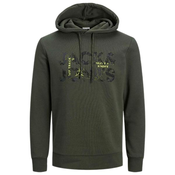Hanorac pentru bărbați Jack & Jones JCOTECH LOGO SWEAT HOOD Drept/ Green photo 1 Hanorac pentru bărbați Jack & Jones JCOTECH LOGO SWEAT HOOD Drept/ Green photo 1