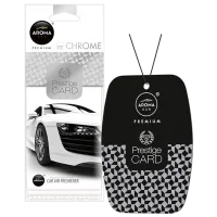 Ароматизатор для авто Aroma Car Prestige card Chrome/ на зеркале