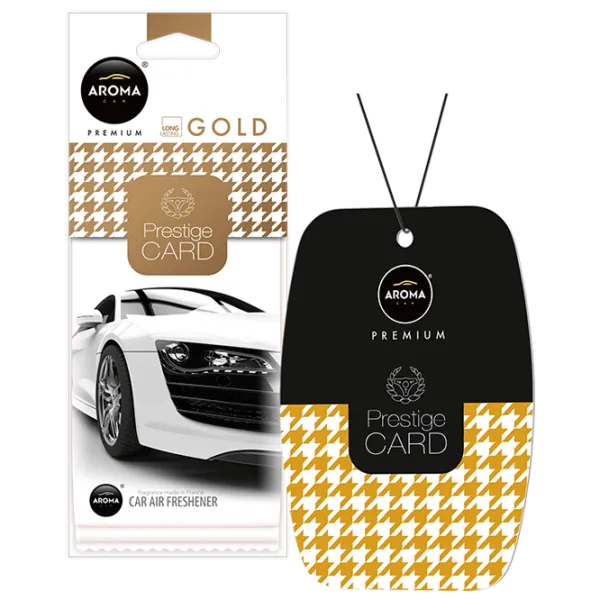 Ароматизатор для авто Aroma Car Prestige card Gold/ на зеркале photo 1