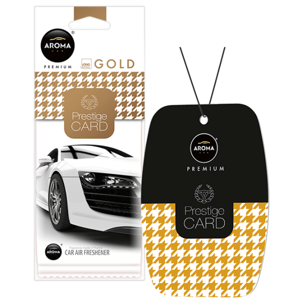 Ароматизатор для авто Aroma Car Prestige card Gold/ на зеркале photo 1