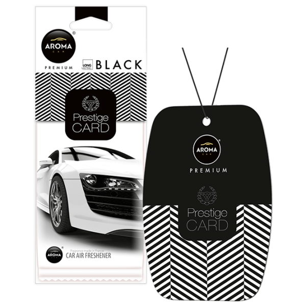 Ароматизатор для авто Aroma Car Prestige card Black/ на зеркале photo 1