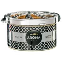 Aromatizator auto Aroma Car Prestige organic Silver/ în suportul pentru pahare, sub scaun