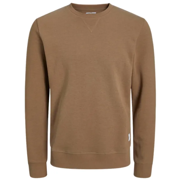 Hanorac pentru bărbați Jack & Jones JJEBASIC SWEAT CREW NECK NOOS Drept/ Brown photo 1