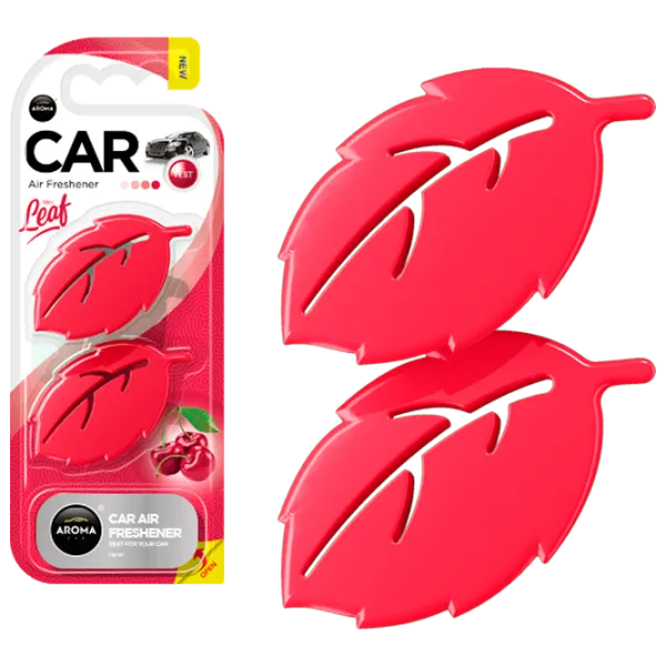 Ароматизатор для авто Aroma Car Leaf 3D mini Вишня/ на зеркале photo 1