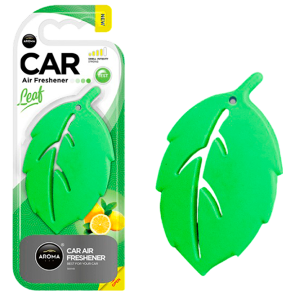 Aromatizator auto Aroma Car Leaf 3D Lemon/ pe oglindă photo 1