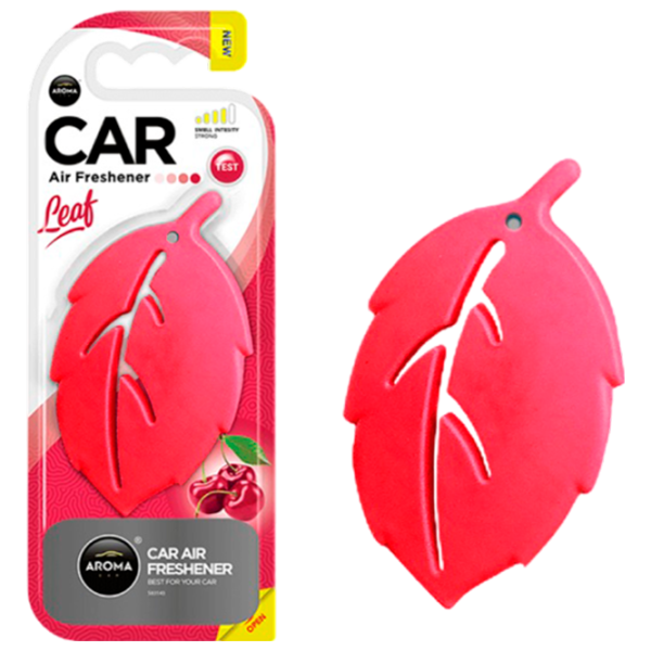 Ароматизатор для авто Aroma Car Leaf 3D Вишня/ на зеркале photo 1