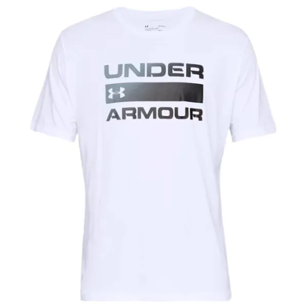 Tricou pentru bărbați Under Armour UA TEAM ISSUE WORDMARK SS-WHT 60% bumbac, 40% poliester/ White photo 1
