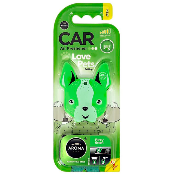 Ароматизатор для авто Aroma Car Polymers dog Необычный зеленый/ на зеркале photo 1