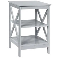 Тумбочки Costway 5675363 61см x 40см x 40см/ МДФ/ Серый