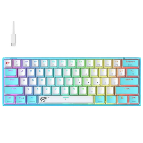 Клавиатура Havit KB877L Беспроводные + Проводные/ Синий photo 1