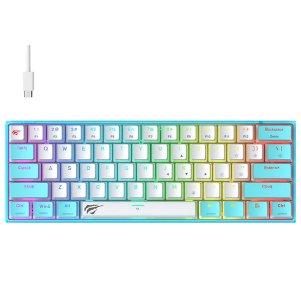 Клавиатура Havit KB877L Беспроводные + Проводные/ Синий photo 1