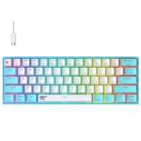 Клавиатура Havit KB877L Беспроводные + Проводные/ Синий