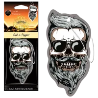 Aromatizator auto Aroma Car Cellulose Oud Pepper Skull/ pe oglindă