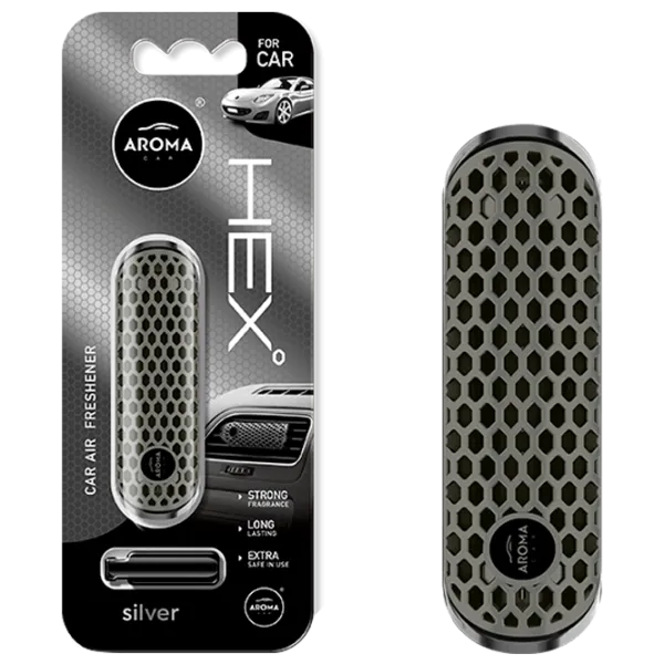 Ароматизатор для авто Aroma Car HEX Silver/ на решетке вентиляции photo 1