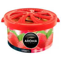 Ароматизатор для авто Aroma Car Organic Клубника/ в подстаканник, под сиденье
