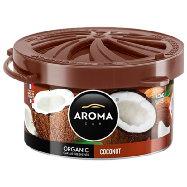 Aromatizator auto Aroma Car Organic Coconut/ în suportul pentru pahare, sub scaun photo 1