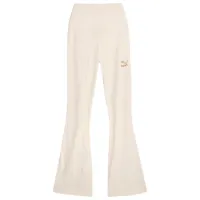 Pantaloni sportivi pentru femei Puma Classics Ribbed Flared Pants L/ Beige