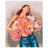 Pictură pe numere BrushMe Primavara eleganta BS53569FC 50 x 40 cm/ Verticală