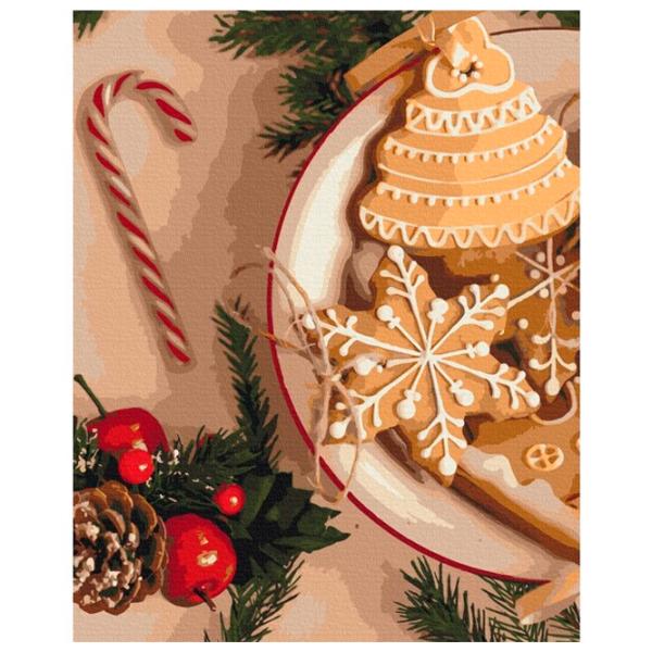 Картина по номерам BrushMe Бабушкино печенье на Рождество BS52505FC 50 x 40 см/ Вертикальная photo 1