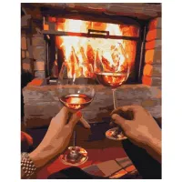 Картина по номерам BrushMe Вечер для двоих BS51816FC 50 x 40 см/ Вертикальная