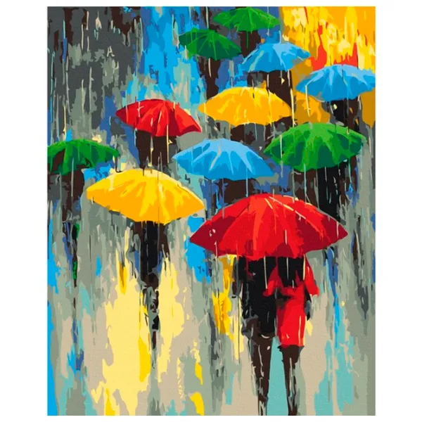 Картина по номерам BrushMe Цветной дождь BS53048FC 50 x 40 см/ Вертикальная photo 1