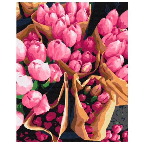 Pictură pe numere BrushMe Lalele olandeze BS7520FC 50 x 40 cm/ Verticală photo 1